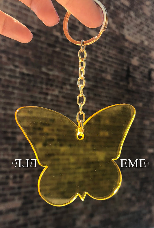 Yellow Butterfly Keychain